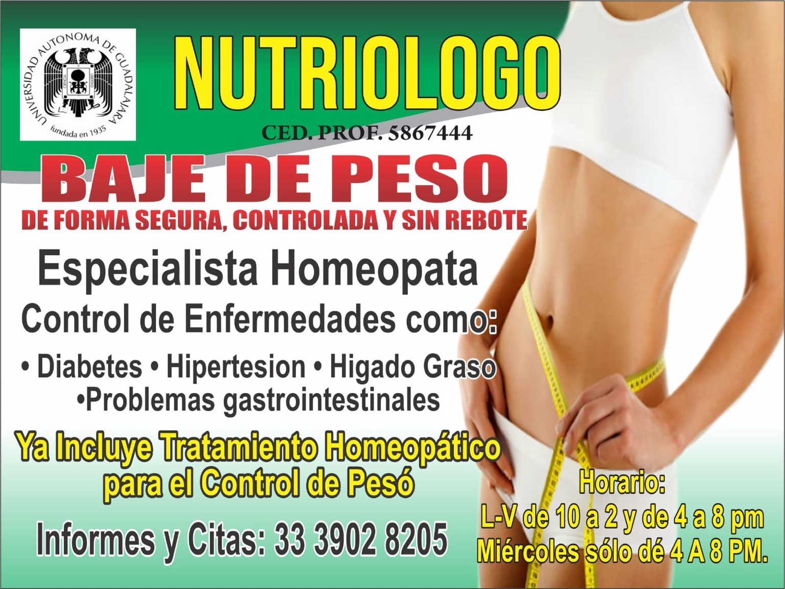 Información de servicios de Alberto Ayala Nutriólogo